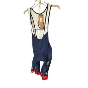 Canari Men's Size XXL Gravity XRT Padded Cycling Bib Shorts White Blue NWT